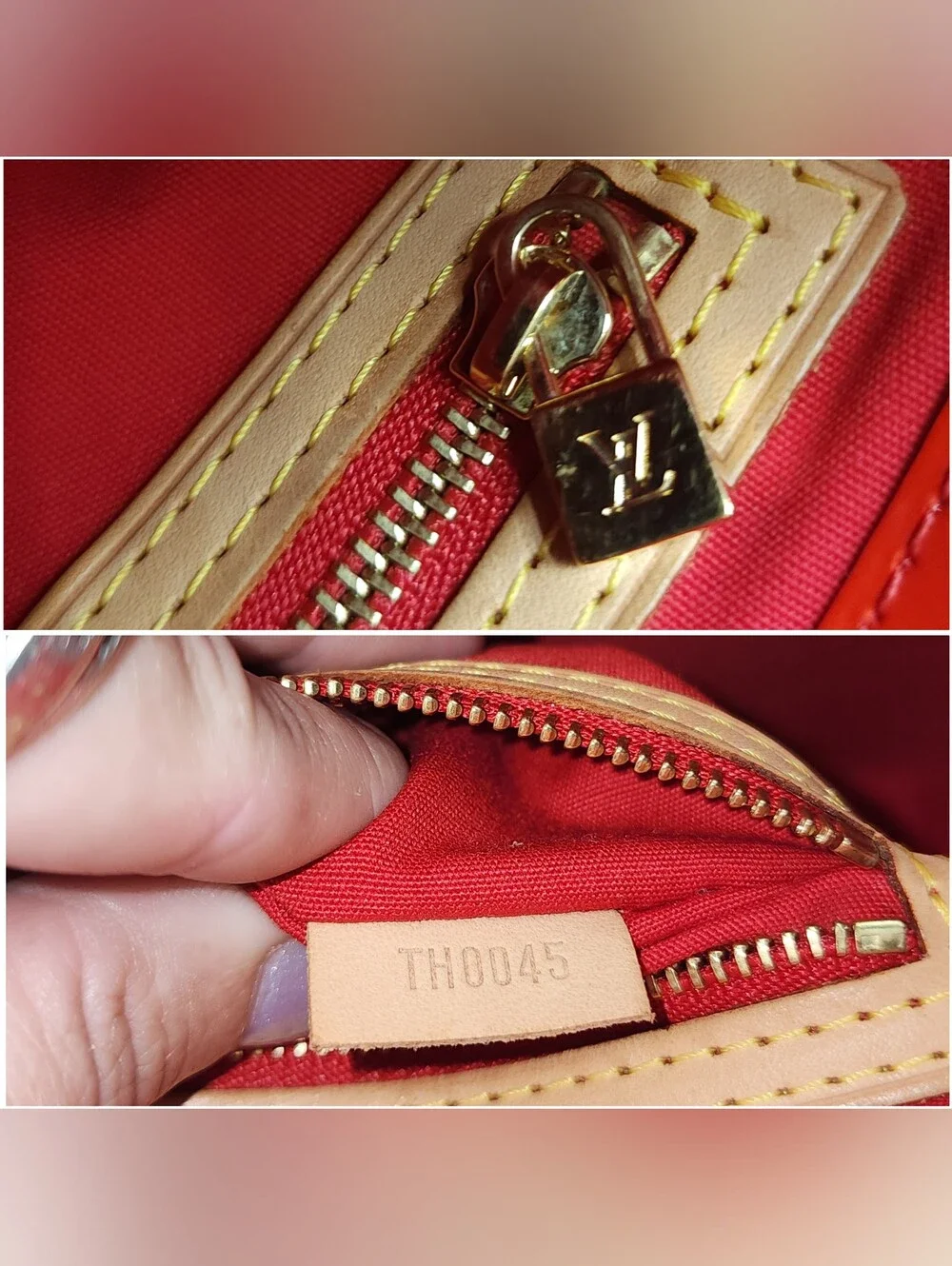 Authentic Louis Vuitton Vernis Reade PM Rouge W/ Box, Dust Bag & LV P.O.P